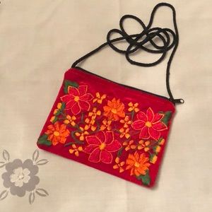 Velvet Floral Purse